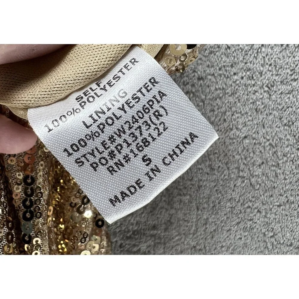 Wisteria Lane women's Small sequin pants GOLD shimmer Shine Performance￼ Dance - Picture 8 of 8